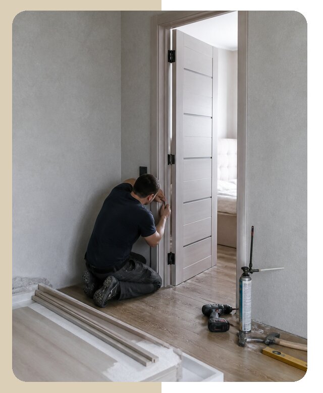 Установка двери в спальню под ключ в Ростове недорого